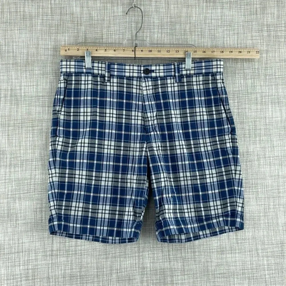 Banana Republic Aiden Shorts Mens 34 plaid 3810